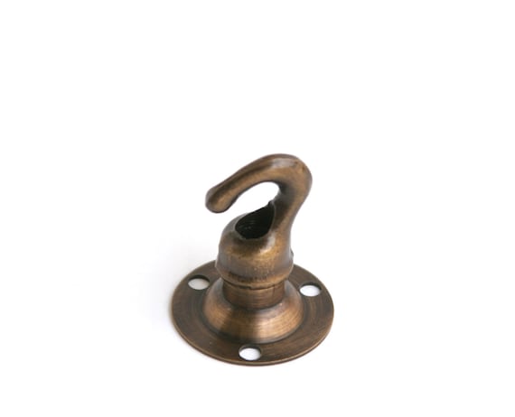 Antique Brass Pendant Lighting Hook Industrial Style Ceiling Etsy