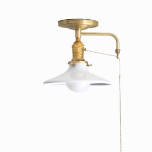 Ceiling light with pull chain switch, Casting brass canopy ceiling light, UL Listed, No.0681