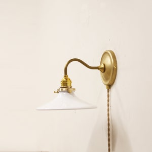 Plug-in Wall sconce Light, Brass Wall Sconce Light