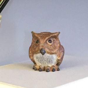 Owl Sculpture- Owl Figurine- Owl Art- Bird Sculpture- Owls Figurines- Miniature Owl-Bird Figurine- Bronze Bird