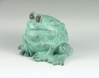Frog Figurine-Frog Sculpture- Bronze Frog- Frog Statue- Toad Sculpture- Bronze Figurine- Bronze Sea Animals- Bronze Animal Figurines