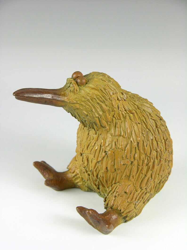 Kiwi Bird Bird Figurine Bronze Bird Figurine Kiwi Bird Etsy