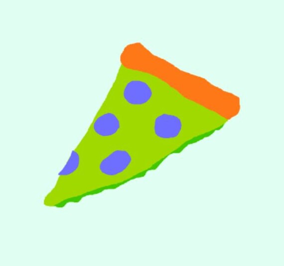 Pizza Slime Pequena Pegatina De Vinilo Multicapa Sin Etsy