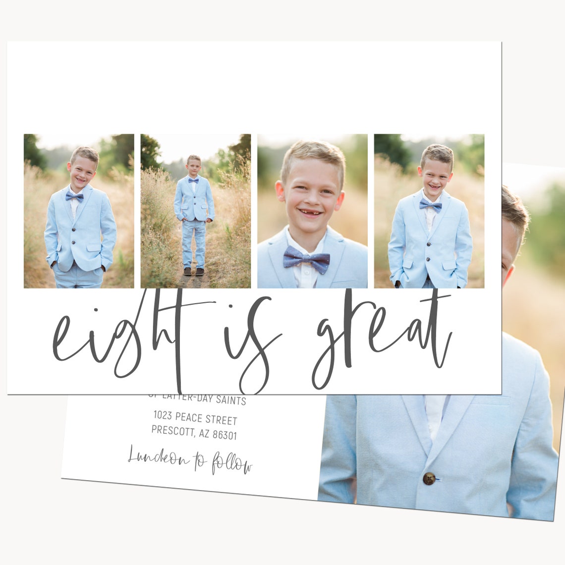 Customized LDS Baptism Announcements and Cards for Boys. - Etsy