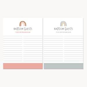Lds Baptism Sign In Sheet Printable