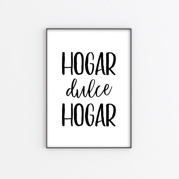 Hogar Dulce Hogar Lamina Para Imprimir Lamina Frase Hogar Etsy
