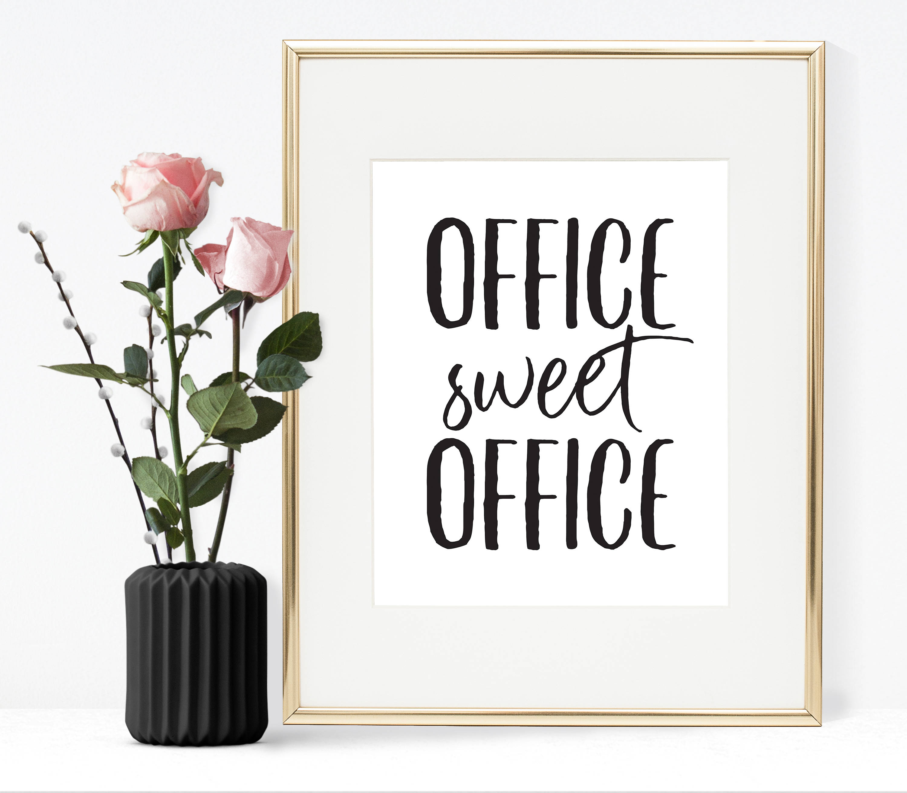 office sweet office printable quote printable wall art etsy