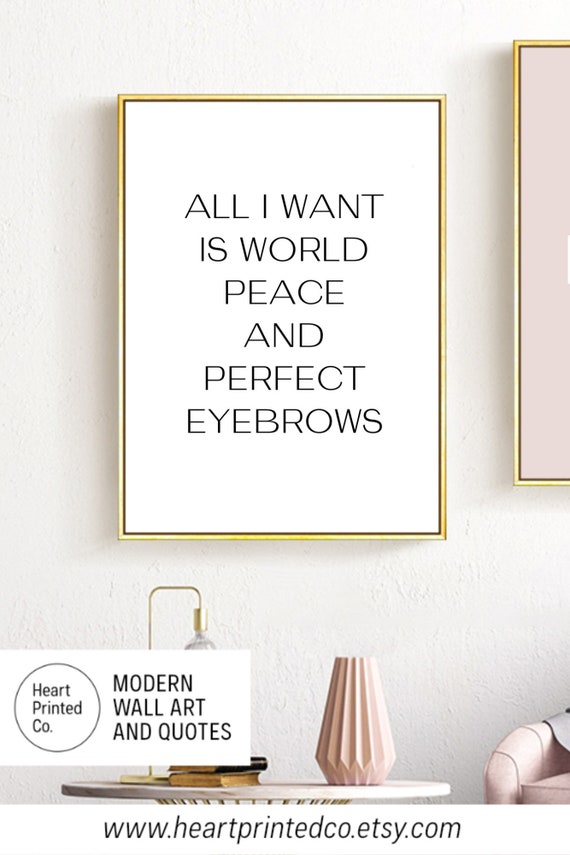 Makeup Wall Art Black and White Printable Quote Fashion Etsy