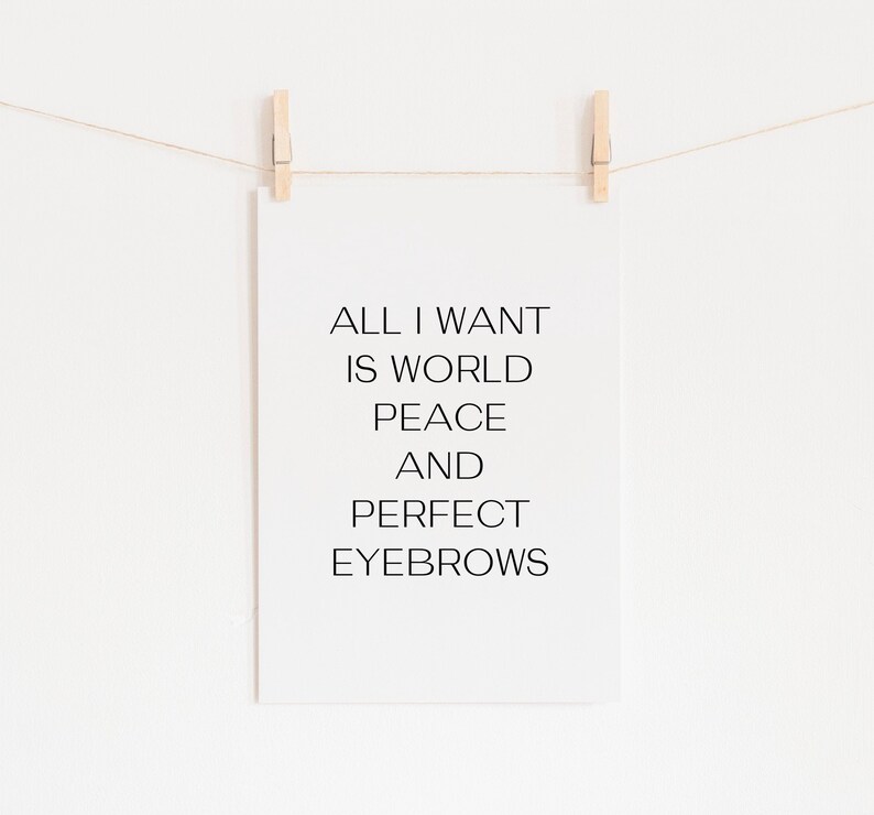 Makeup Wall Art Black and White Printable Quote Fashion Etsy