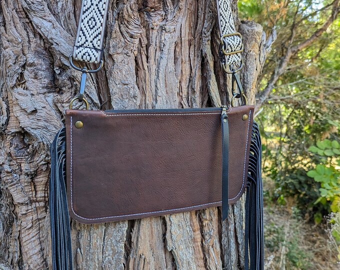 Leather purse, Crossbody bag, Leather purse, fringe purse, western purse