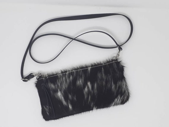Small crossbody purse | Hair on Hide leather | Travel Purse | Shoulder bag