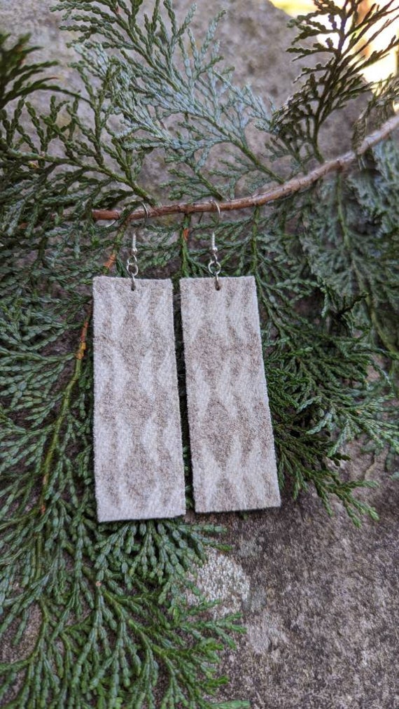 Handmade earrings | Made with Pendleton wool® | Wool earrings | Dangle earrings