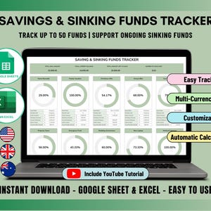 Sinking Funds Tracker: Google Sheets & Excel Budget Template