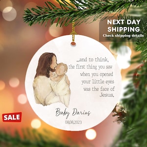 Jesus Holding Baby Ornament, Sympathy Gift Loss of Baby, In Memory Miscarriage Present for Mom and Dad, Child Loss, Stillbirth Keepsake