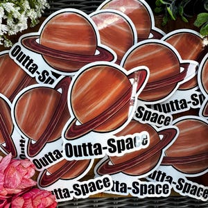 Sticker extra-spatial, Sticker de journalisme, Cadeau amusant pour tout le monde, Sticker science-fiction, Sticker technique, idéal pour décorer, Stickers mignons, Planètes