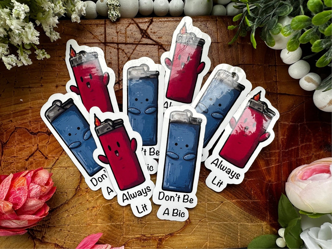 Lighter Duo Stickers, Journaling Sticker, Fun Gift for Everyone, Water ...