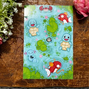 Impression Lg Poke Pond | Décoration murale | Carte postale imprimée | Décoration | Cadeaux de jeu amusants | Oeuvre d'art colorée |