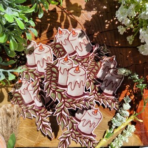 Adesivo de vinil laminado de velas aconchegantes