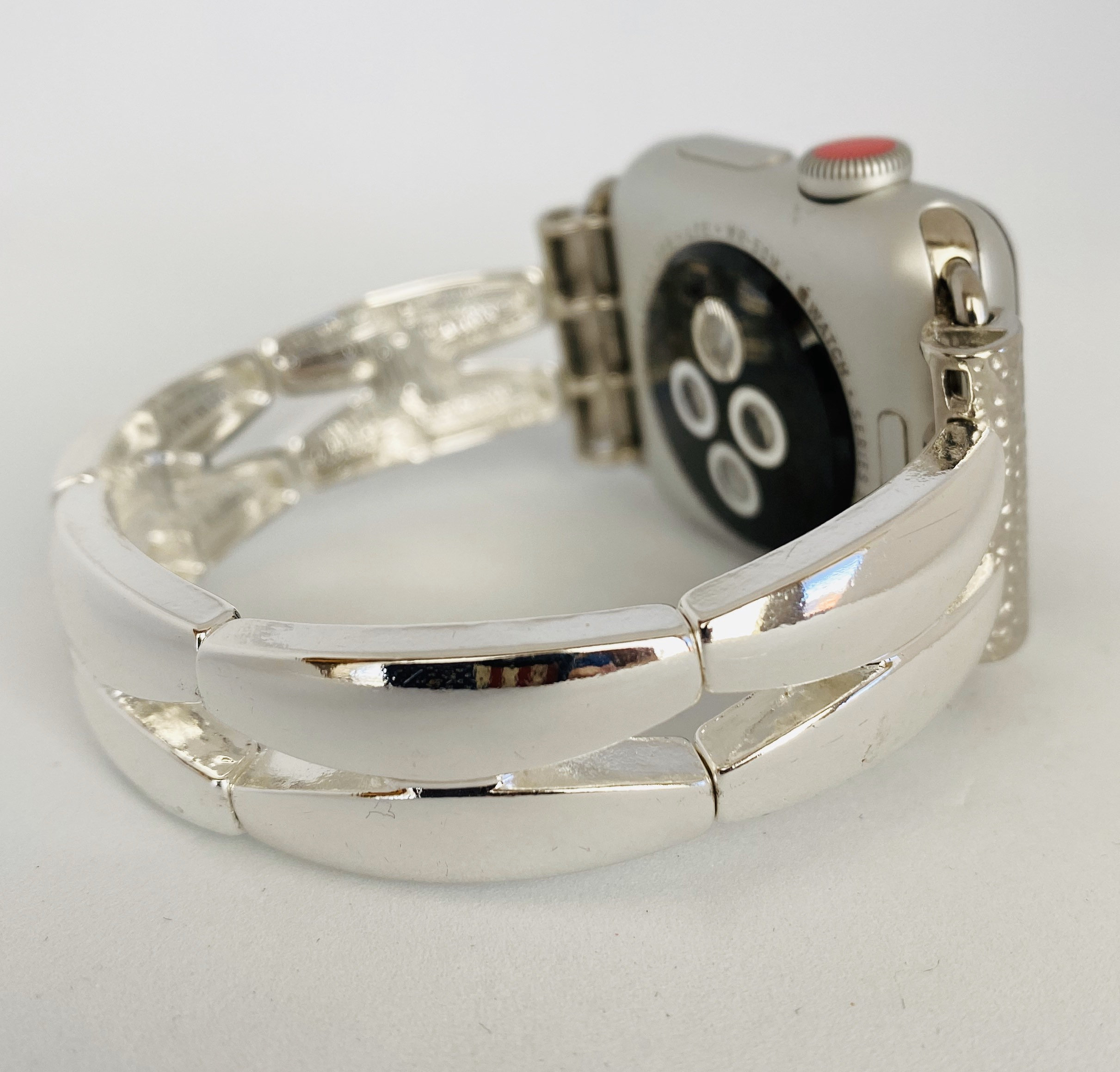 Apple Watch Band | iWatch band Womenâs | Silver | Beaded Apple Watch Band | All Sizes/Series