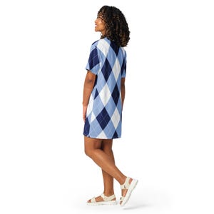 UNC Carolina Blue Argyle T-Shirt Dress - Go Tarheels!
