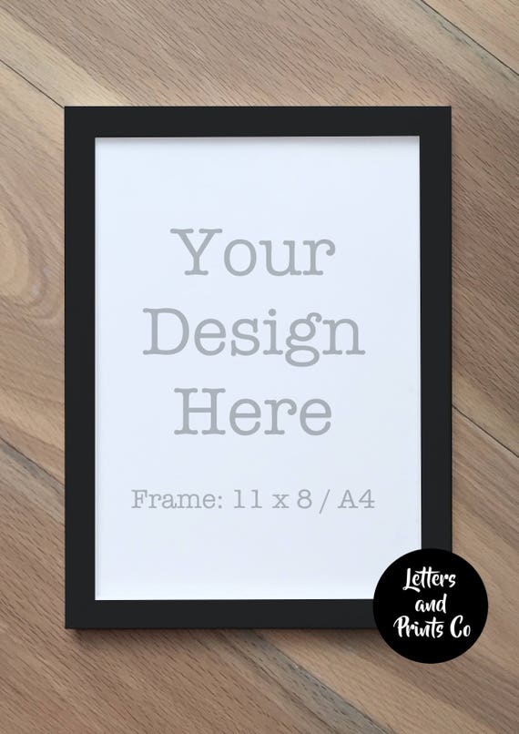Simple Digital Black Frame Mockup A4 Styled Photography Etsy