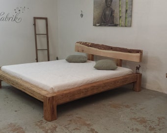 Altholz-Bett mit Zirbe 180x200cm Einzigartig Balkenbett