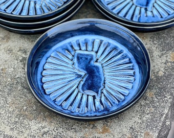 New Jersey, New Jersey Dish, Ceramics, Pottery, Trinket Dish, Ring Dish, Candy Dish, Mooreville Pottery, Unique Pottery, Ceramics, Handmade