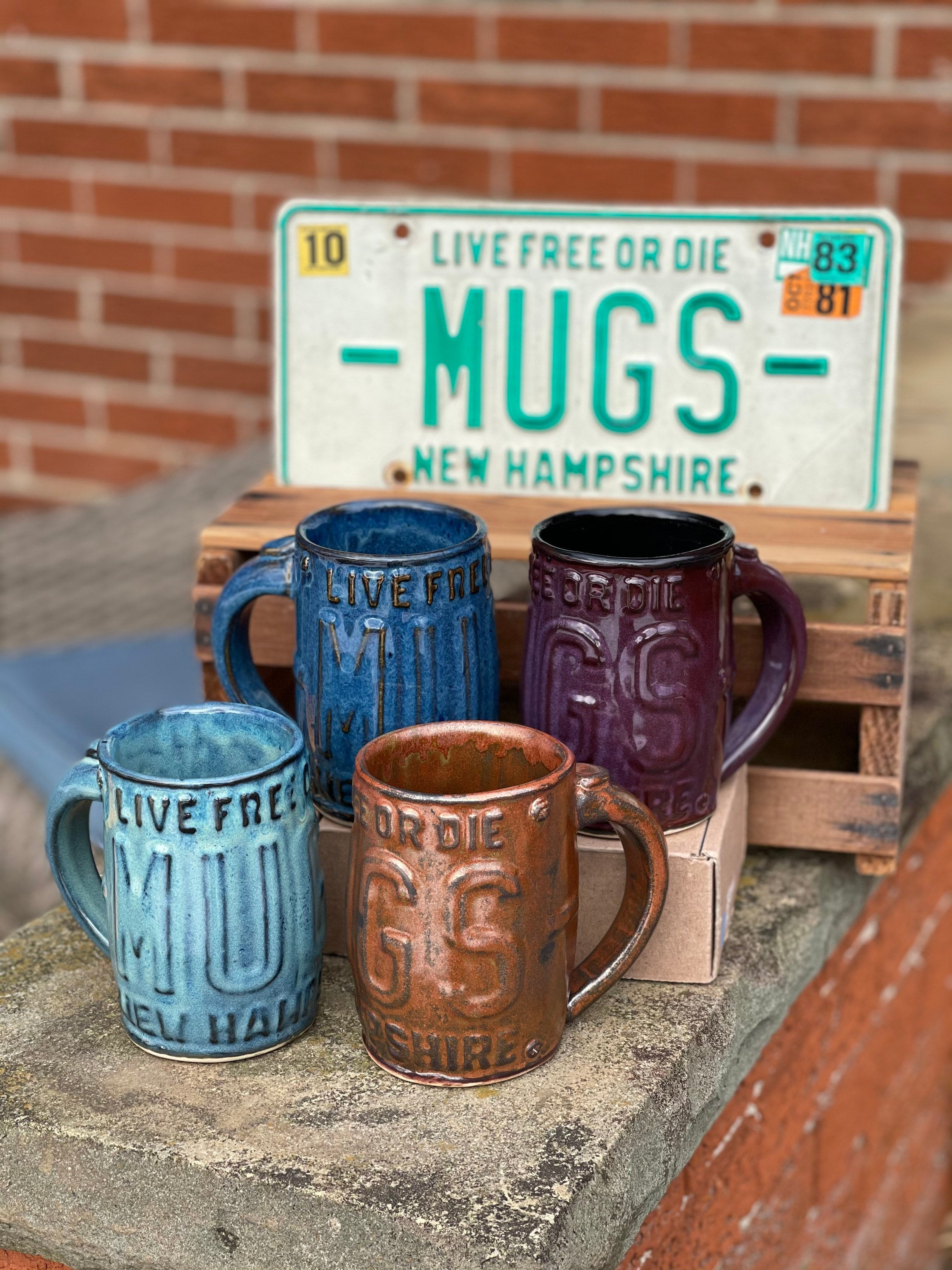 New Hampshire MUGS License Plate Mug Unique Pottery Coffee Etsy Norway
