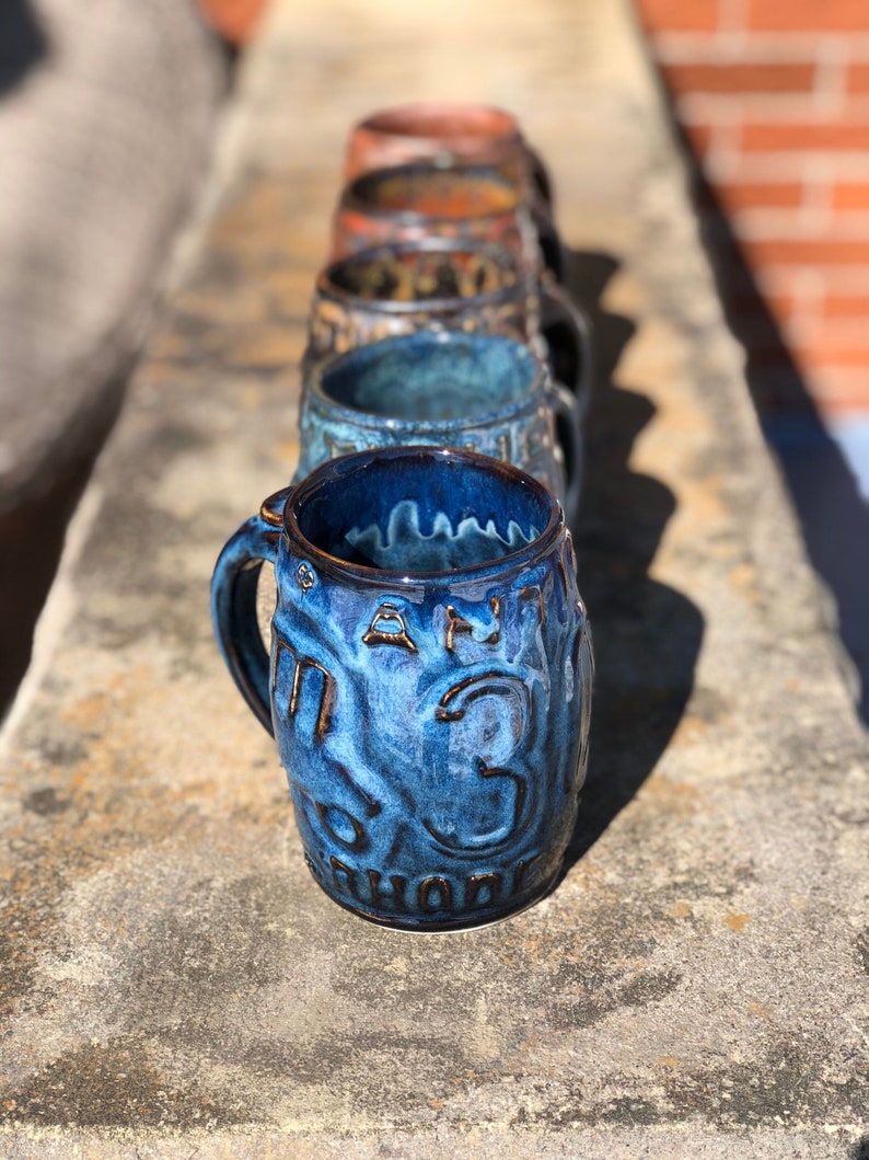 Rhode Island License Plate Mug Unique Pottery Coffee Mug Etsy