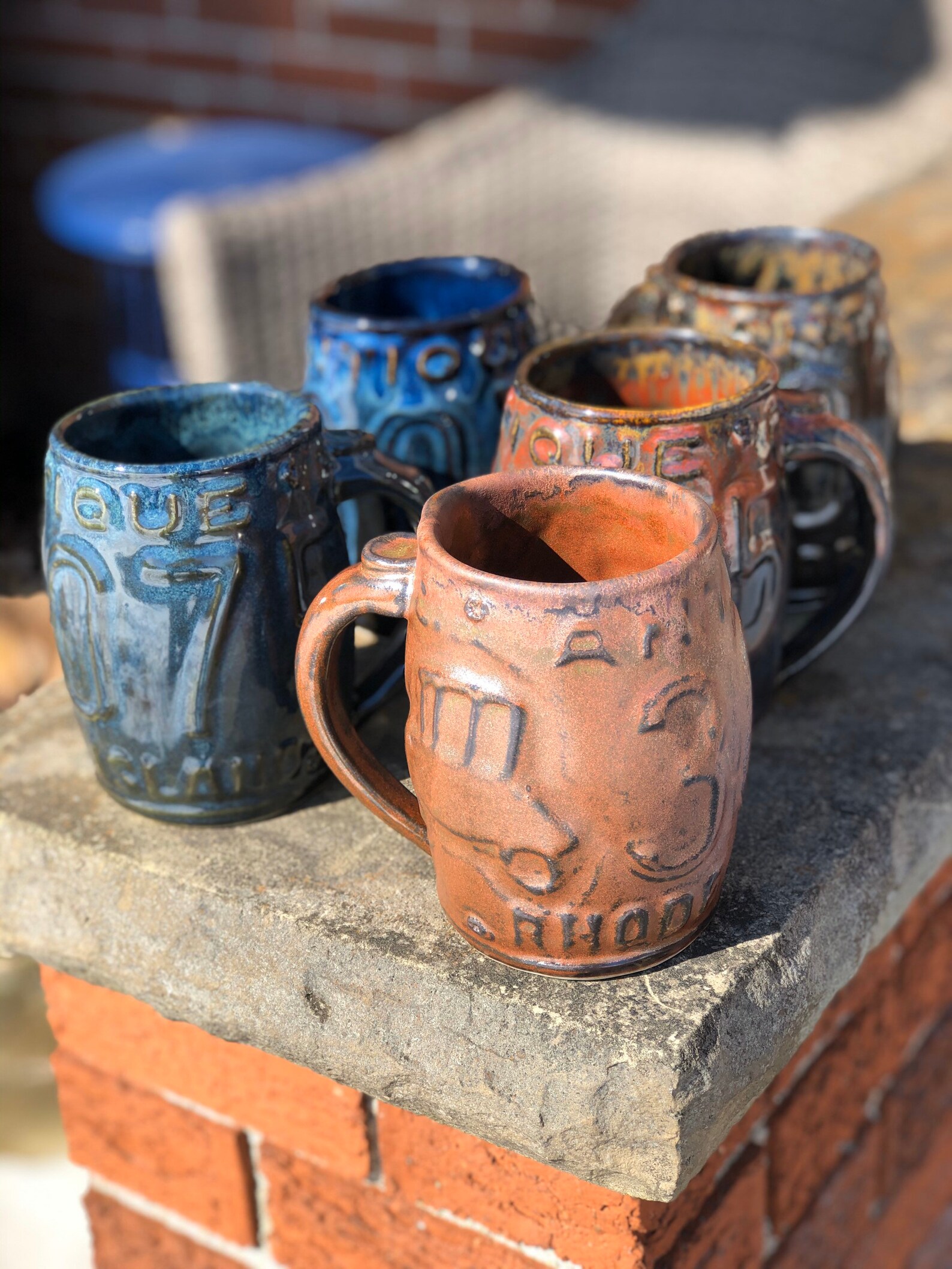 Rhode Island License Plate Mug Unique Pottery Coffee Mug Etsy