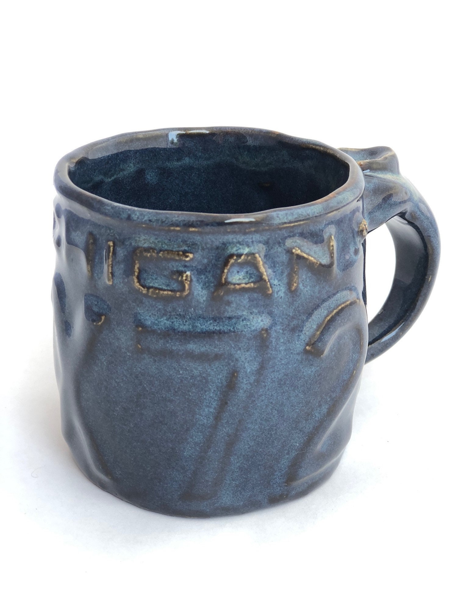 Michigan License Plate Mug Unique Pottery Coffee Mug Etsy
