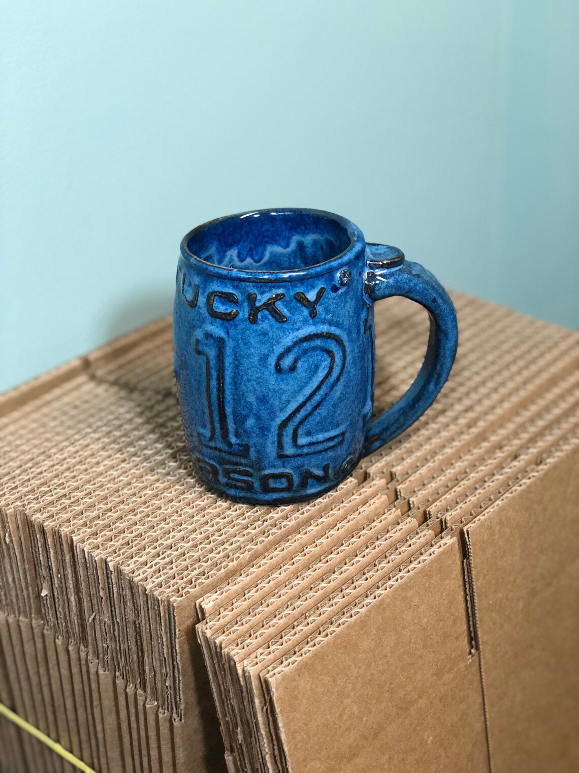 Kentucky License Plate Mug Unique Pottery Coffee Mug Etsy