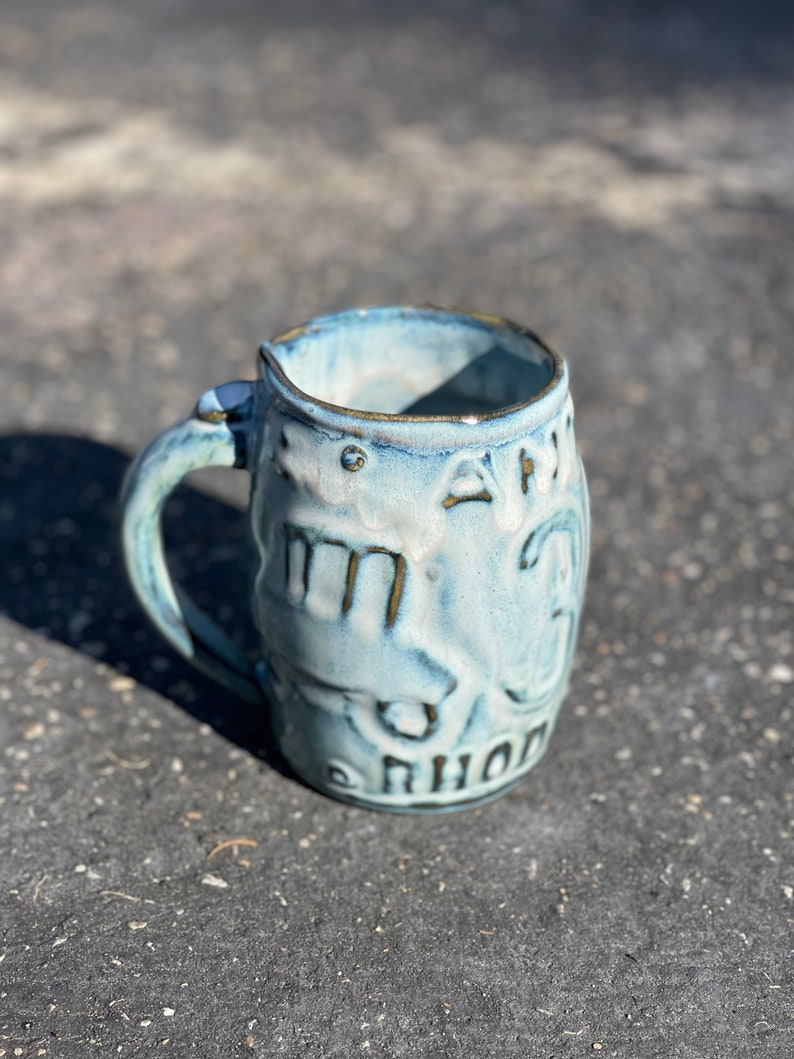 Rhode Island License Plate Mug Unique Pottery Coffee Mug Etsy