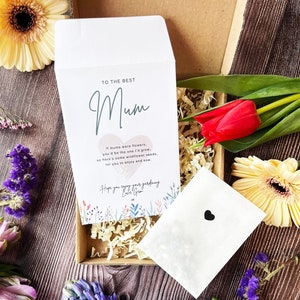 Personalisiertes Samenpaket für Mama - Pflanzen & Wachsen Wildblumen - Perfektes Muttertags- oder Geburtstagsgeschenk für Mamas, die ihre Blumen / Gärten lieben.