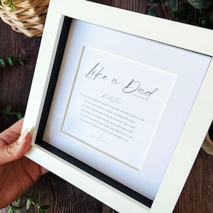 Beautiful 'Like a Dad' Poem Frame Gift - Perfect for Fathers Day, Birthday or Christmas. Excellent Present for Stepfather
