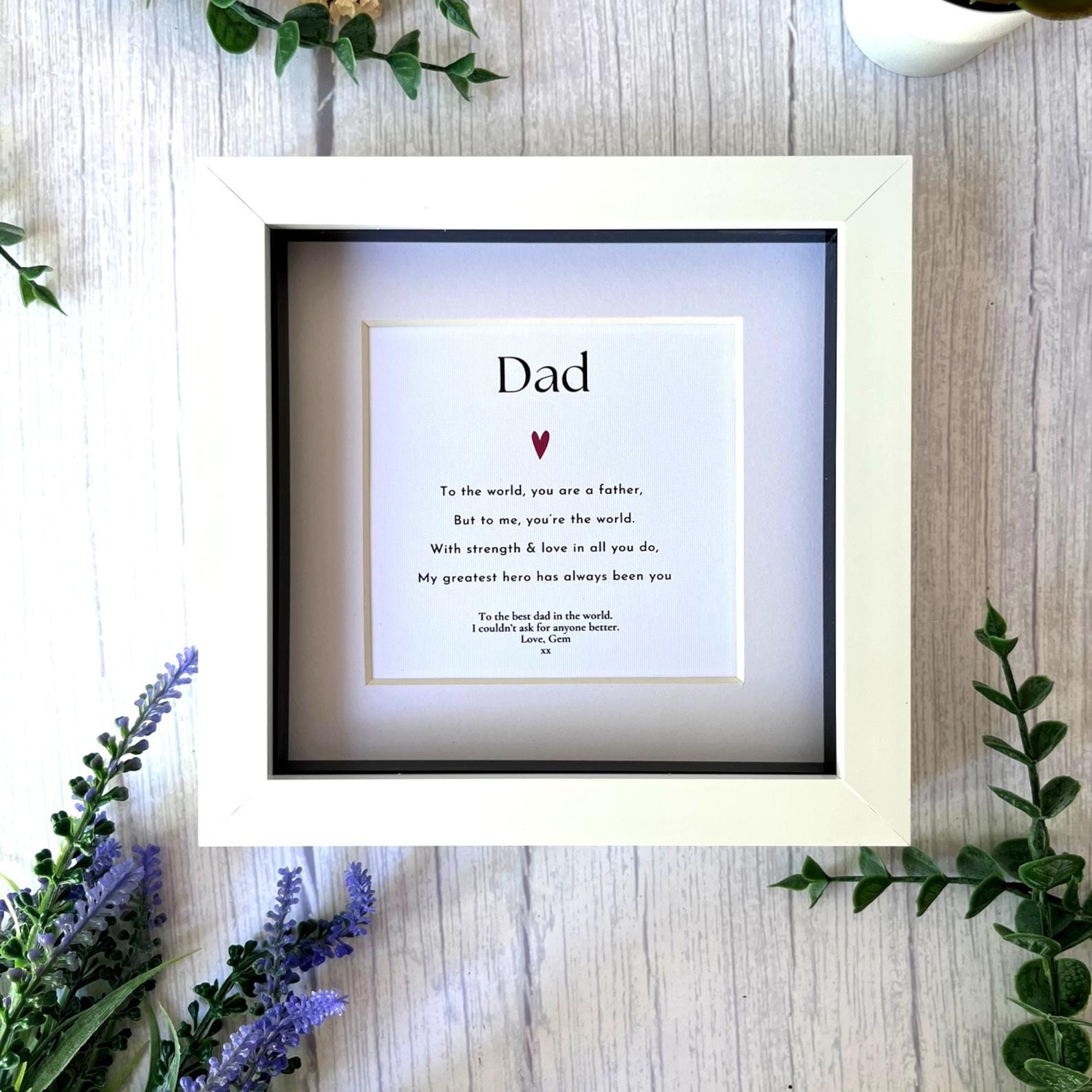 Papà e me cornice, personalizzato, regalo personalizzato per papà, Festa del papà, Natale, regalo da bambino, nuovo papà, figlia figlio - Italia