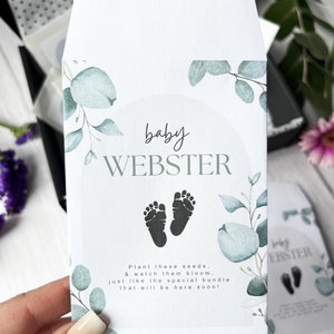 Buste per bomboniere con semi per baby shower - Pianta fiori selvatici e guardami sbocciare