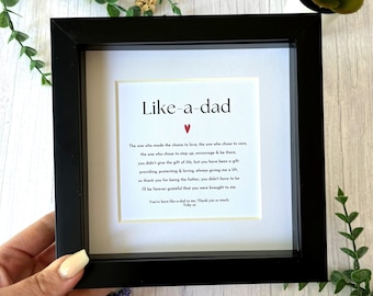 Personalised 'Like a Dad' Poem Frame – Stepdad Gift