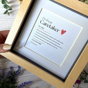 Marco de regalo personalizado para el conserje / Poema de agradecimiento para el director del sitio escolar / Regalo de fin de trimestre para el conserje / Agradecimiento al personal escolar