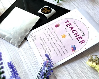 Personalised Teacher Gift – Wildflower Seeds, End of Term Thank You