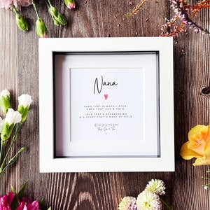 Mini Nana/Grandma/Nanny Poem Keepsake Frame - Beautiful Quote - Perfect Gift for Mothers Day, Birthday, Thank You or Christmas Present.