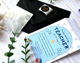 Personalised Teacher Wildflower Seed Packet – End of Term Gift