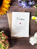 Cute Personalised Friendship Poem Card - Perfect for Best Friend on your Friendiversary Anniversary, Birthday, Christmas or Leaving School