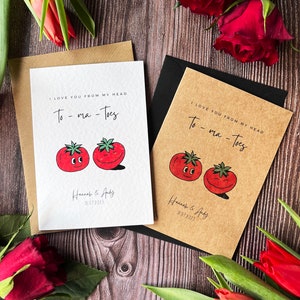 Carte de Saint-Valentin personnalisée amusante « Je t'aime de la tête aux pieds ». Carte parfaite pour les couples | Saint-Valentin | Anniversaire | Anniversaire