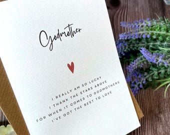 Spersonalizowana kartka dla matki chrzestnej | Chrzest | Pamiątka z podziękowaniami z okazji chrztu