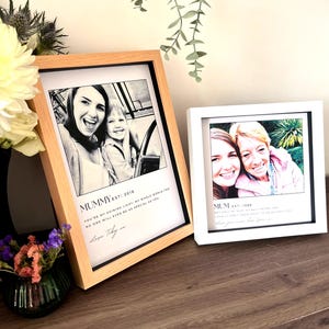 Personalised Mum / Mummy Photo Frame Print – Custom Picture Gift for Mum, Sentimental Keepsake for Mother’s Day, Birthday, or Christmas