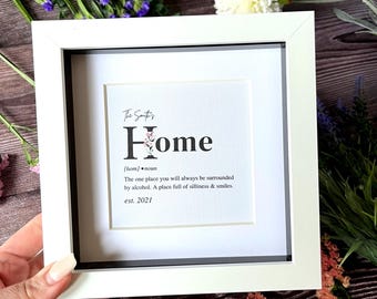 Stampa incorniciata con citazione personalizzata per la nuova casa – Inaugurazione della casa