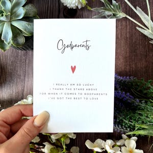 Cartão personalizado, lindo e simples para padrinhos de batizado | Batismo. Lembrança atenciosa para madrinha | padrinho | padrinhos
