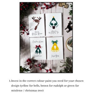 Baby's First Christmas Footprint Art – Keepsake Card Set (Digital Download) image 8
