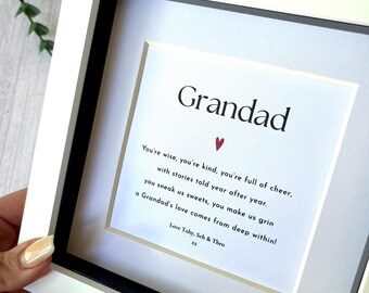 Personalised Grandad Poem Frame: Sentimental Keepsake Gift